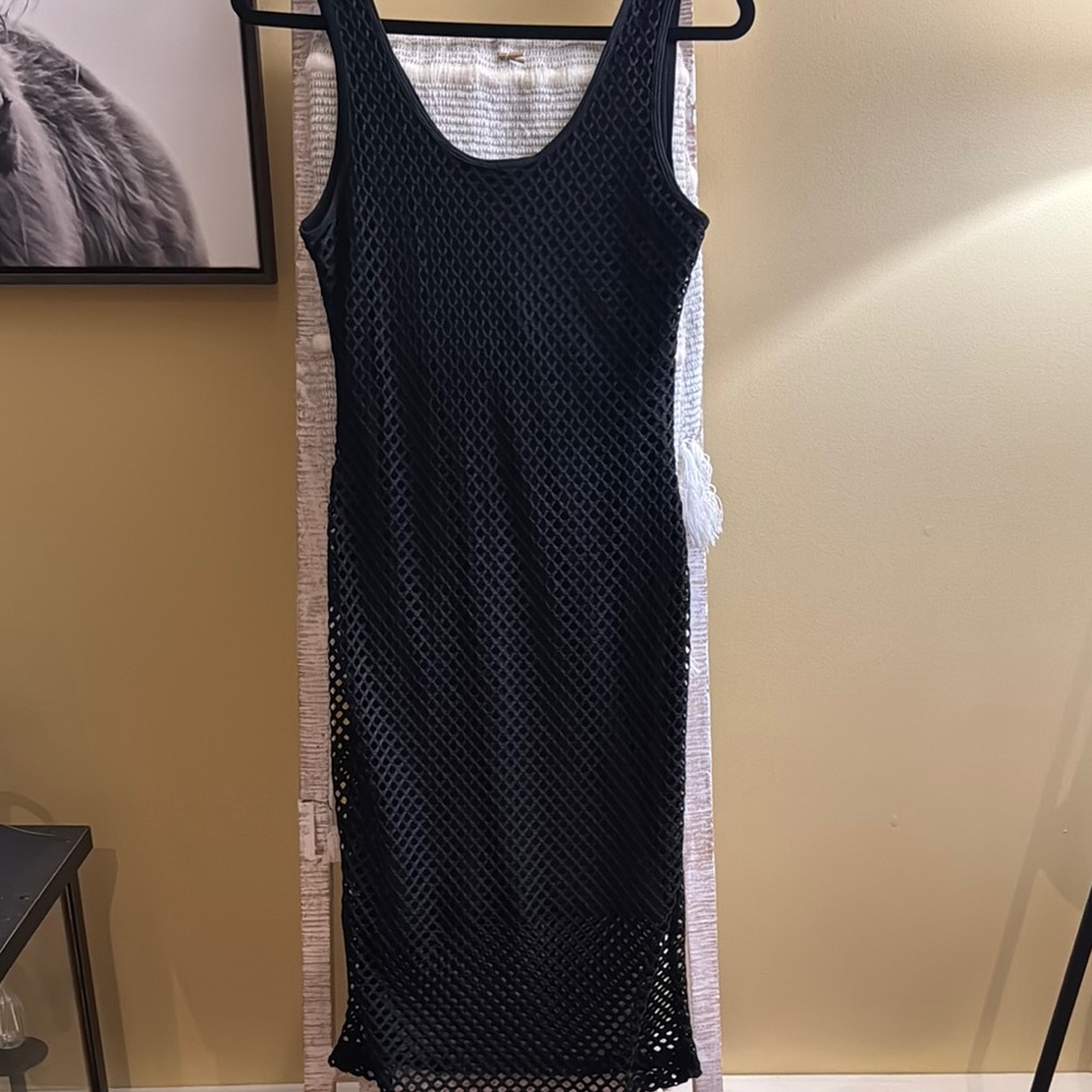 Elegant Black Mesh Dress